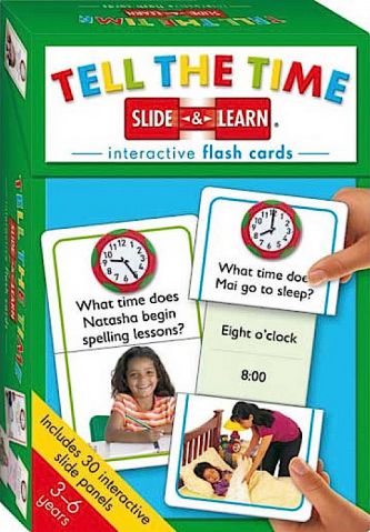 Tell The Time- Slide & Leran (Interactive Flash Cards)